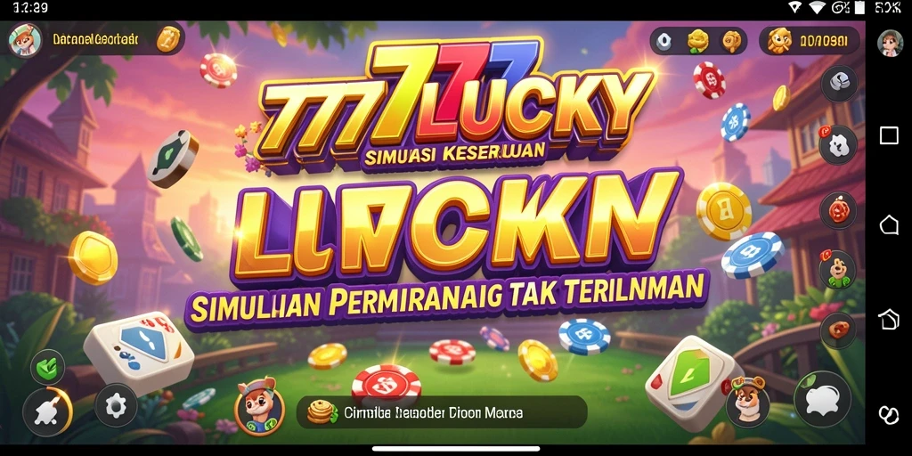 Screenshot utama 777LUCKY menampilkan gameplay simulasi yang menarik.