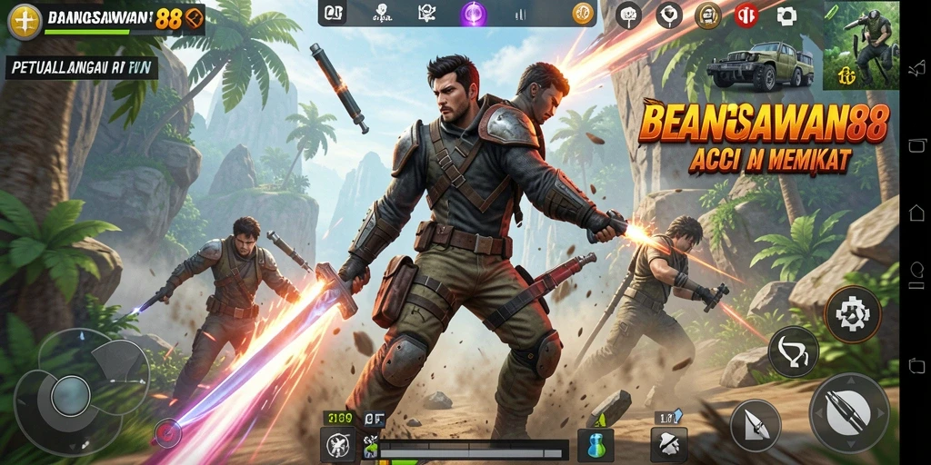 Screenshot menunjukkan pertarungan mendebarkan di dunia BANGSAWAN88.