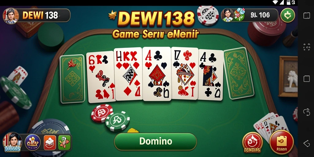 Screenshot gameplay DEWI138 menampilkan momen seru bermain domino.