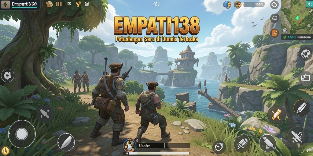 Screenshot gameplay EMPATI138 menampilkan petualangan seru di dunia terbuka.