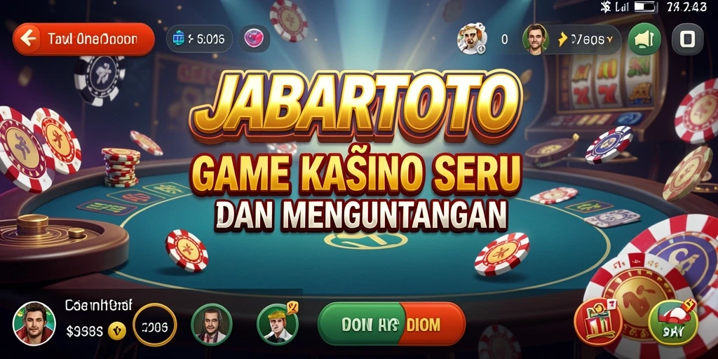 Screenshot JABARTOTO menunjukkan gameplay Kasino yang menegangkan.