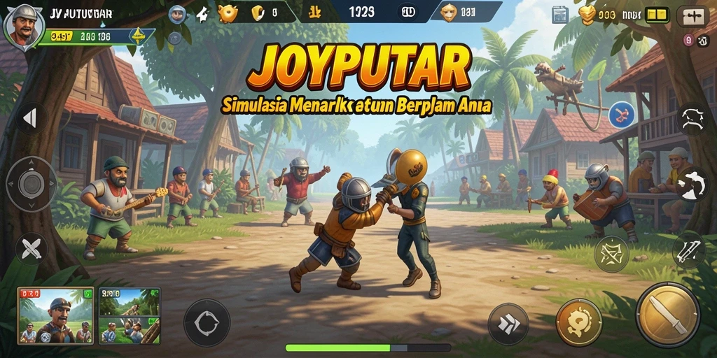 Tangkapan layar dari gameplay menarik JOYPUNTAR dalam simulasi.