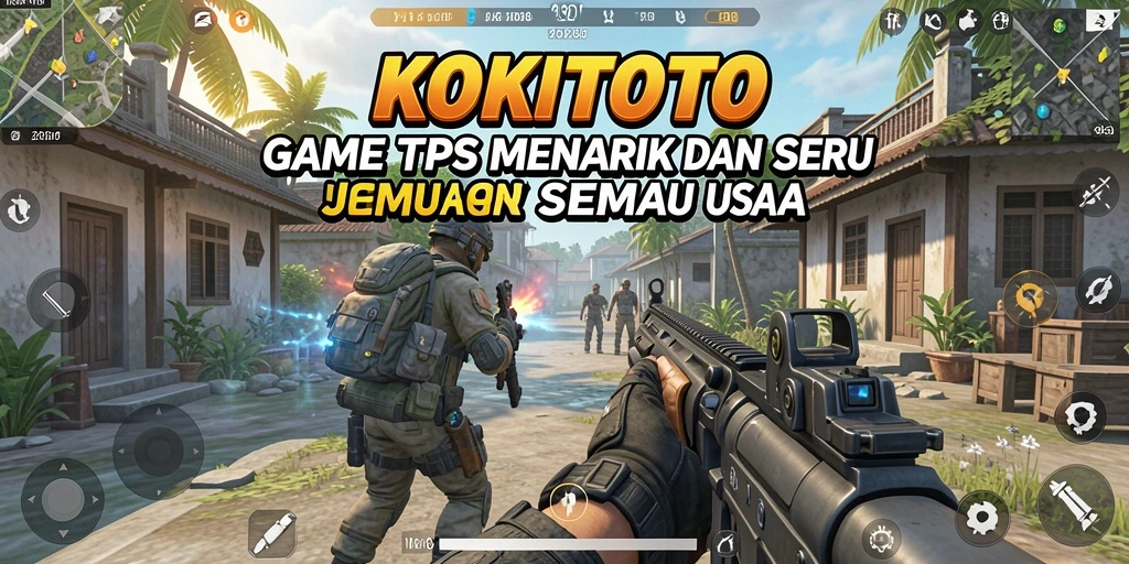 Tangkapan layar gameplay KOKITOTO menampilkan aksi seru di medan perang.