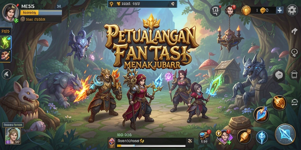 Tampilan gameplay ME355 menampilkan karakter beraksi di dunia fantasi yang menakjubkan.