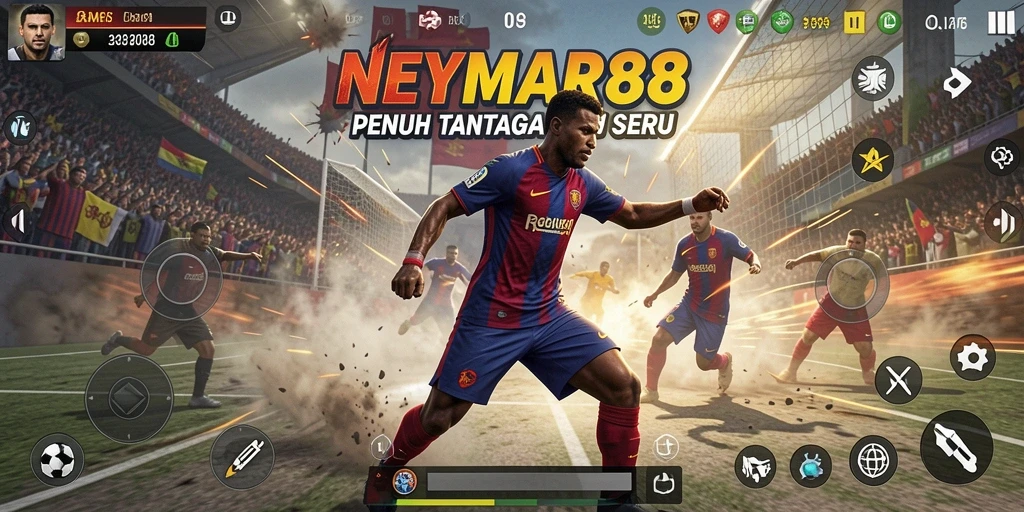 Screenshot gameplay <strong>NEYMAR88</strong> menunjukkan aksi menegangkan dan grafis menawan.