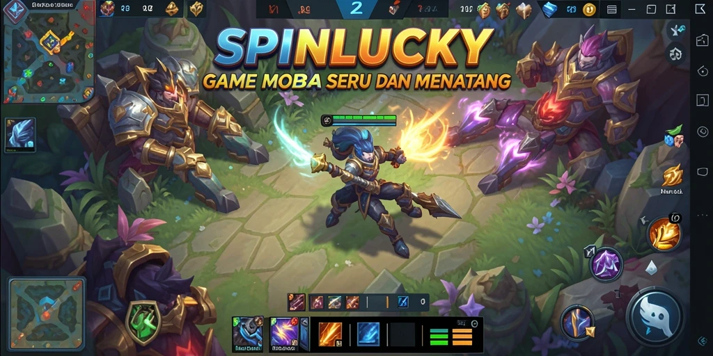 Tampilan gameplay SPINLUCKY yang penuh aksi dan strategi.